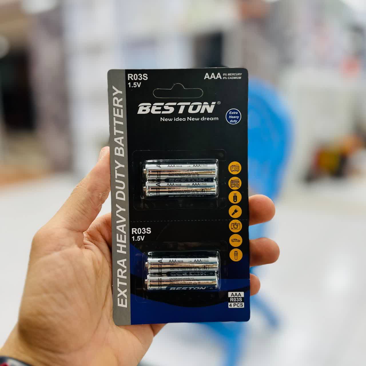 photo22705904320 باتری نیم قلمی BESTON P4 - Image 1